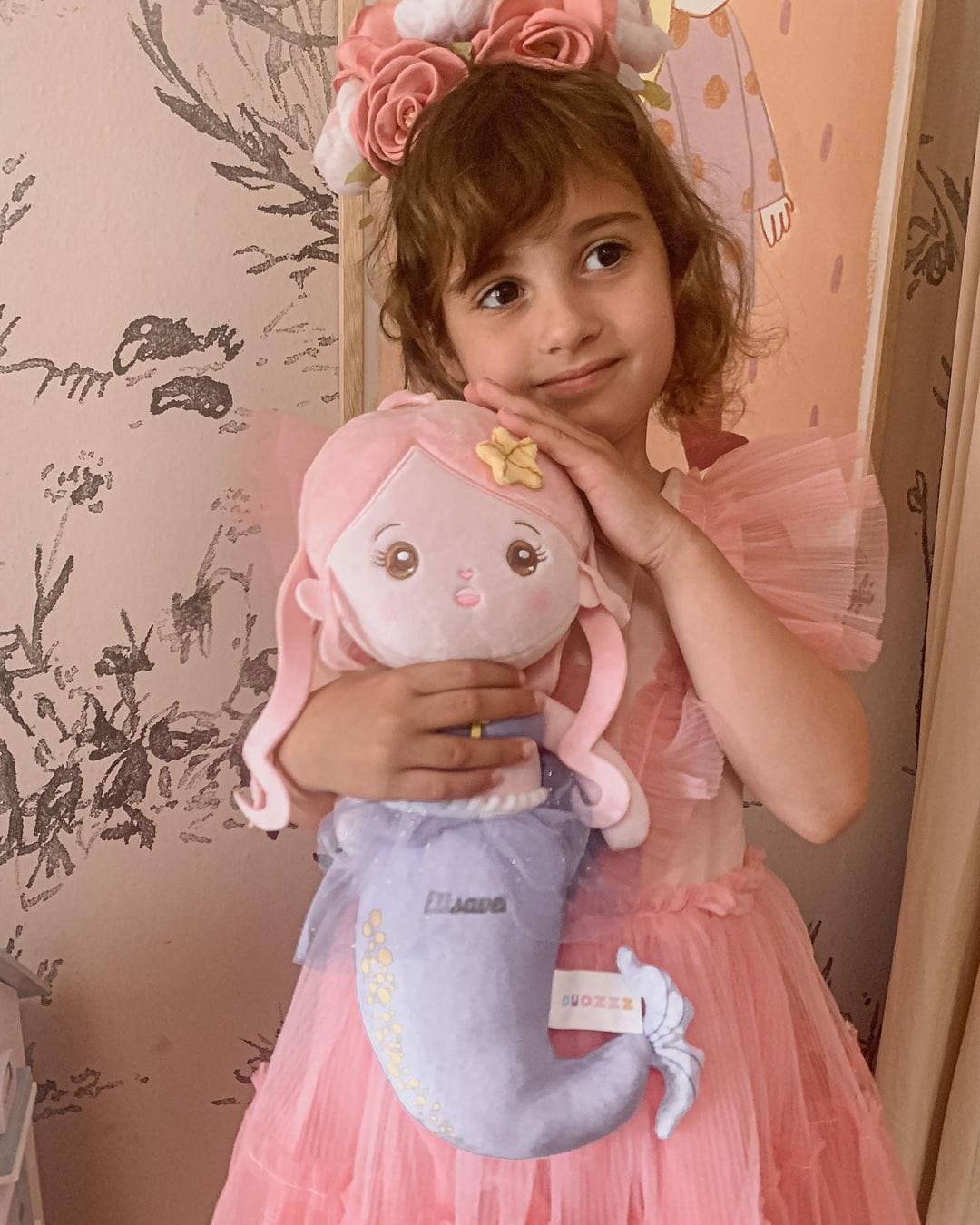 Customer photo review of Personalized Fantasy Mermaid Plush Baby Girl Doll