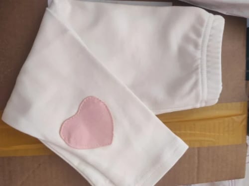 Customer photo review of Baby Girl Heart Cotton Pants