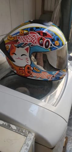 Customer photo review of Capacetes Esportivos - Viseira dupla