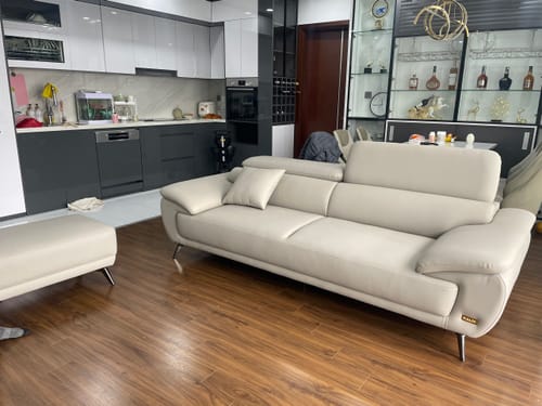 Customer photo review of PERRY - Sofa văng da 2 chỗ tựa gật gù