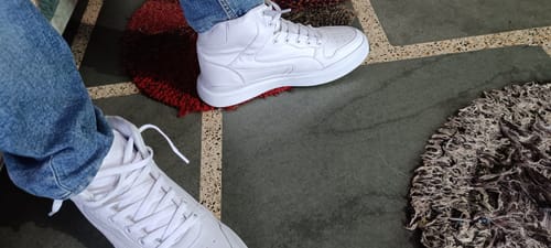 Customer photo review of FLASH White Men's High Top sneaker