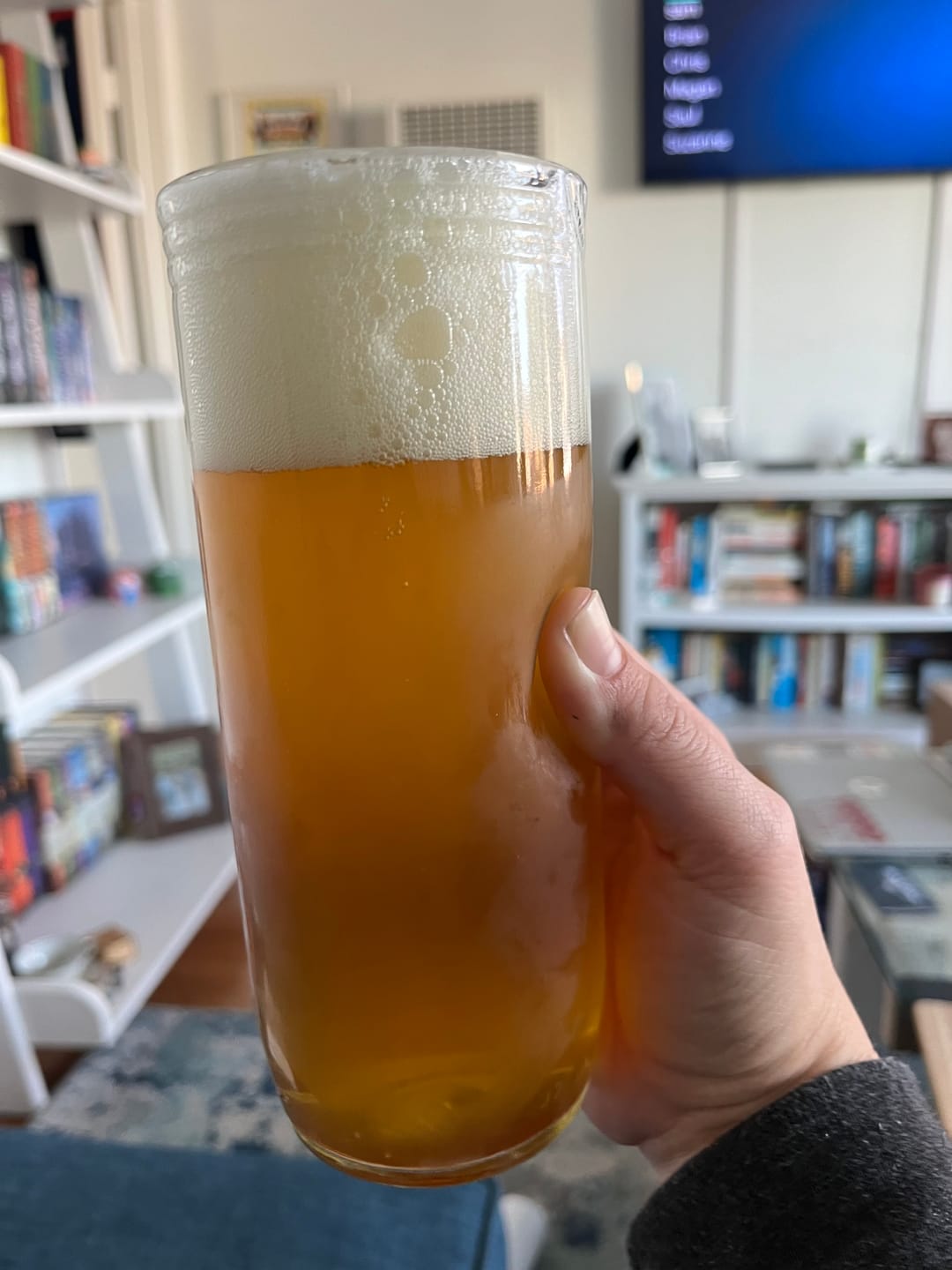 Customer photo review of NEW & Improved Pint Glass