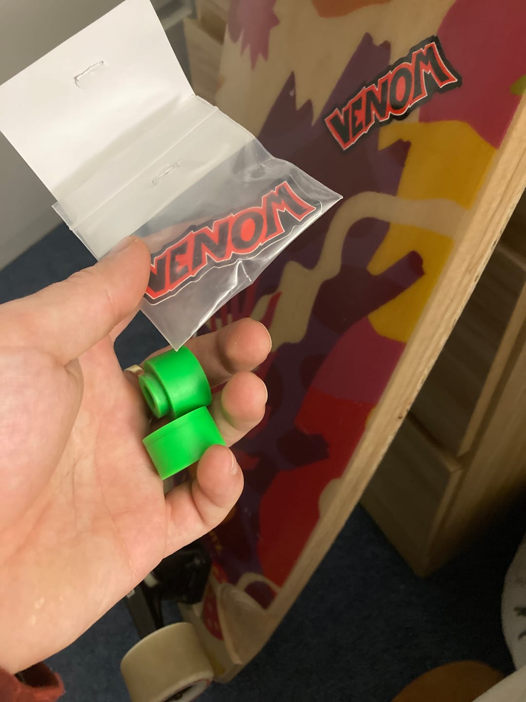 Customer photo review of Venom Bushings Barrel & Cone Shape for Backfire Longboards