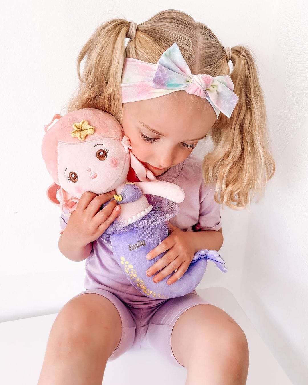 Customer photo review of Personalized Fantasy Mermaid Plush Baby Girl Doll