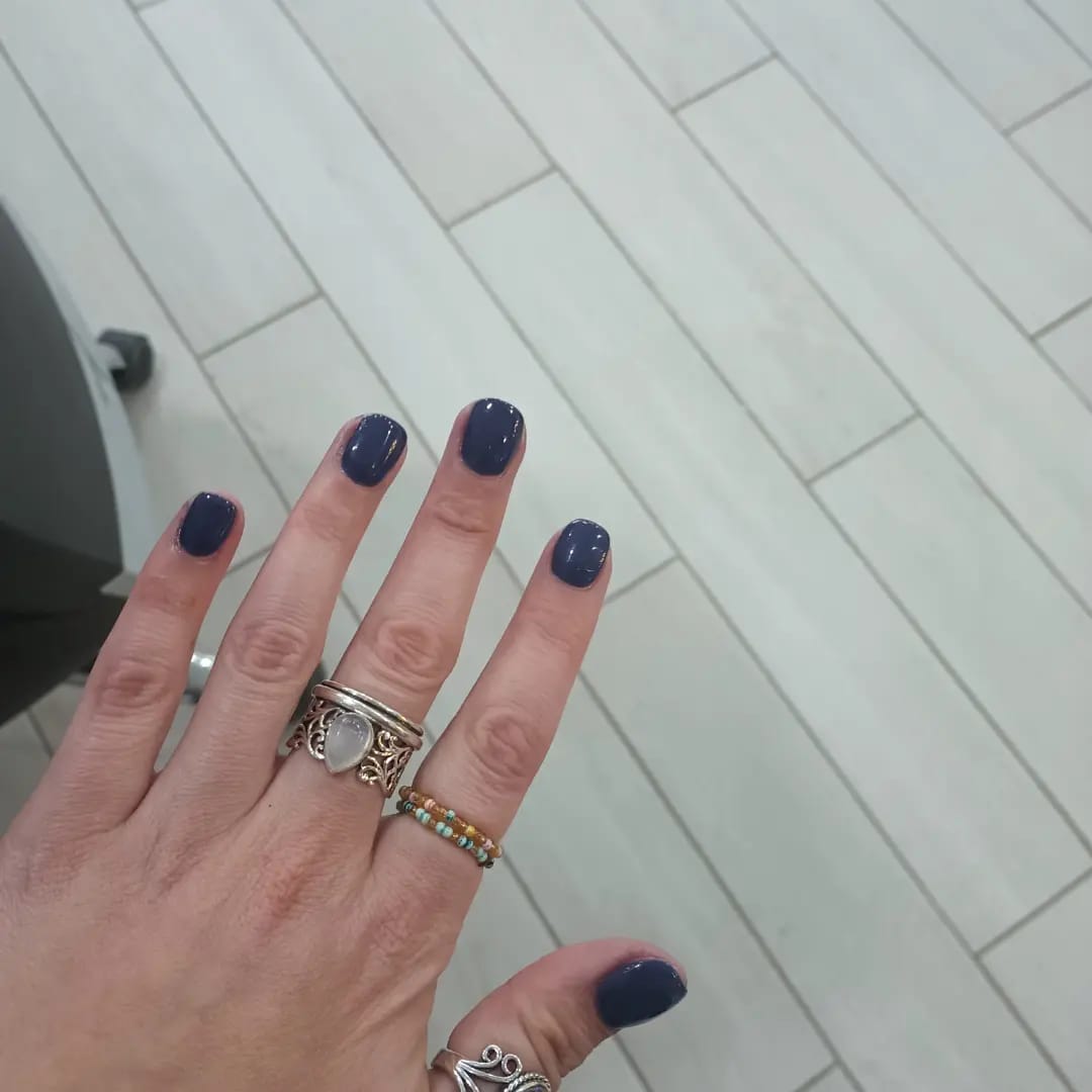 Customer photo review of Sterling Silver Spinner Teardrop Moonstone Ring
