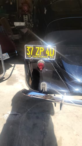 Customer photo review of 1937 CALIFORNIA LICENSE PLATE 6"x14" (351.5mm x 156.5mm)