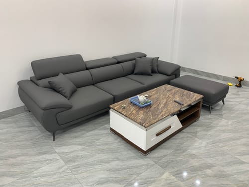 Customer photo review of PERRY - Sofa văng da 3 chỗ tựa gật gù