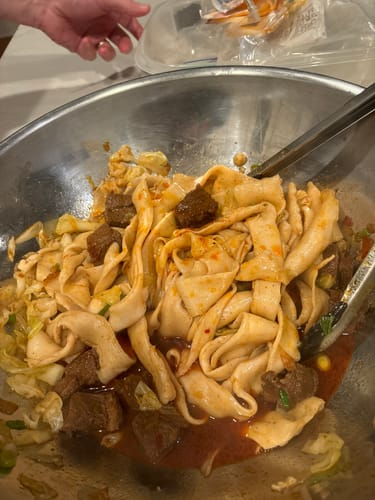 Customer photo review of [N2] Spicy & Tingly Beef Muscle Hand-Ripped Noodles Meal Kit (4 Servings)