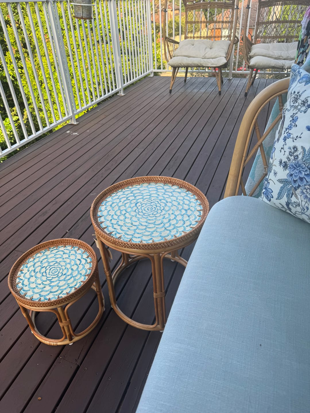 Customer photo review of Bloom Rattan Table Set