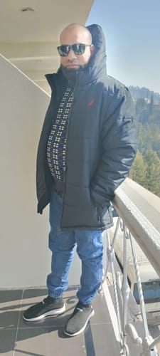 Customer photo review of Dark Blue Jog Jeans