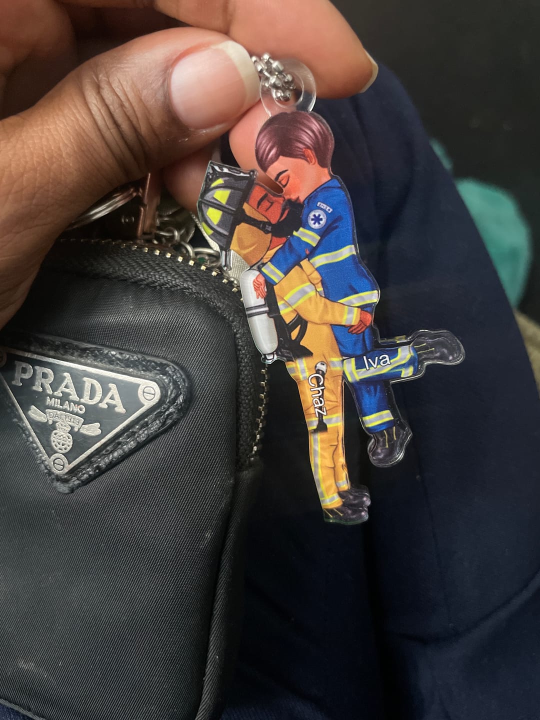 Customer photo review of Doll Couple Kissing Hugging  Personalized Ornament