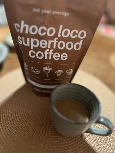 Customer photo review of Choco Loco Superfood Coffee Raw Cacao + Green Tea Extract