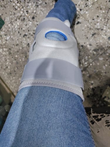 Customer photo review of Neoprene Hinged Patella Knee Brace | Provides moderate support & stability to the Knee - (OPEN TYPE) - Grey (Single Piece)