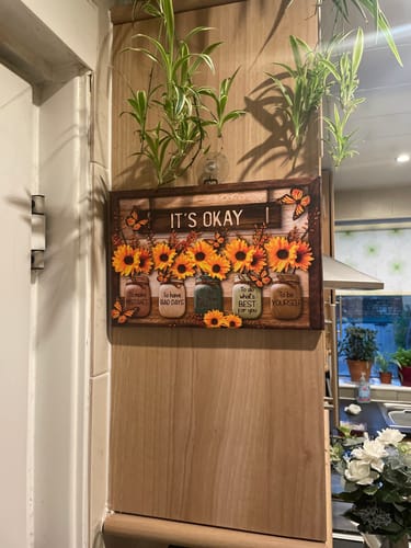 Customer photo review of 🌻Butterfly Sunflowers Wall Art🦋