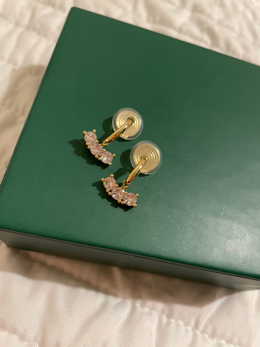 Customer photo review of Juliette Clip On Earrings in Gold