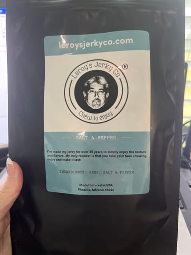 Customer photo review of SALT & PEPPER Beef Jerky