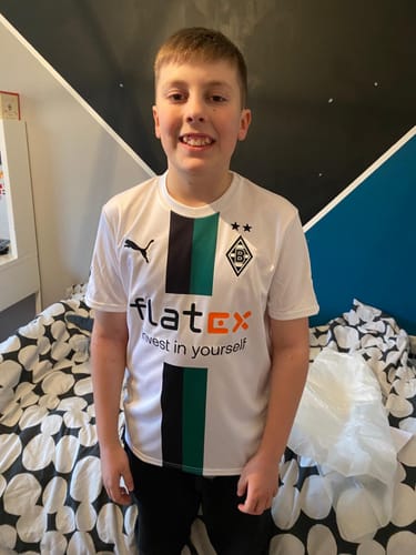 Customer photo review of Kids Mystery Football Shirt