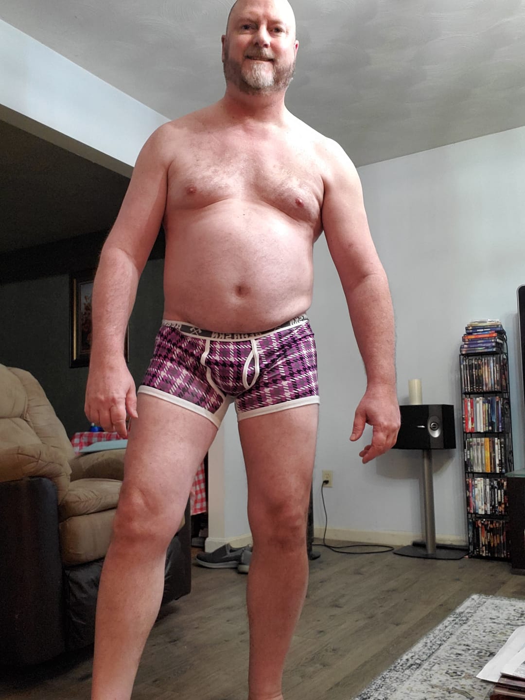 Customer photo review of Bamboo Boxer Brief - Majestic Grape Beartooth