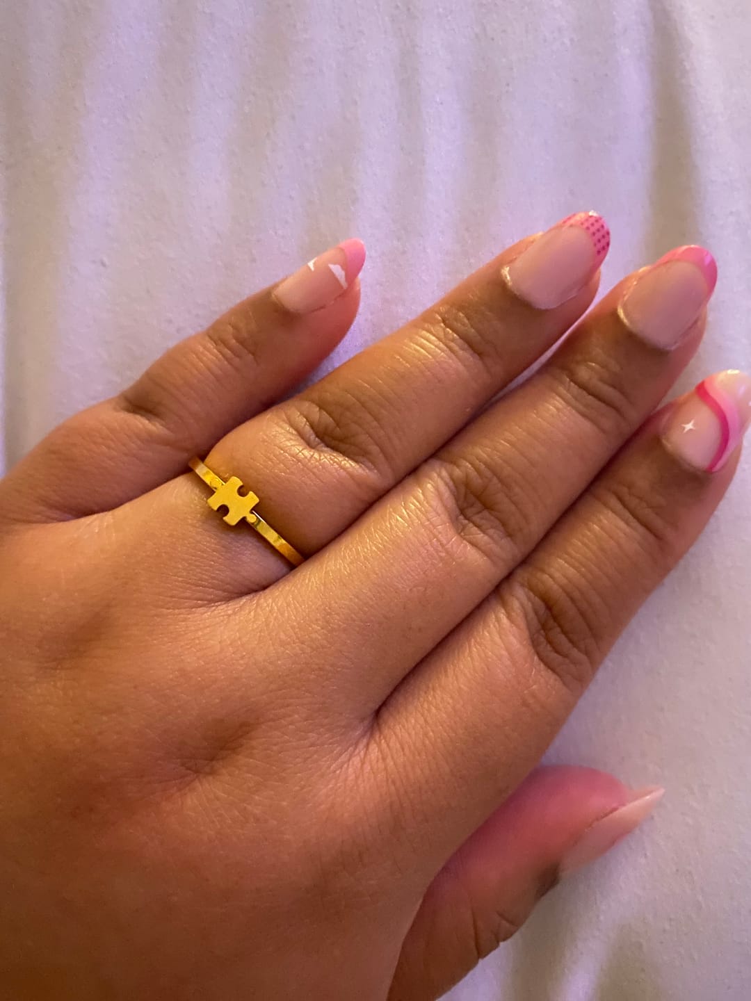 Customer photo review of Puzzle Couple Ring (single)