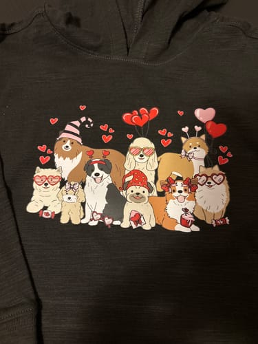 Customer photo review of VALENTINE FRIENDS DTF Transfer