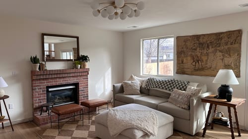 Customer photo review of Blossom 12-Light Opal Glass Bubble Semi Flush Chandelier