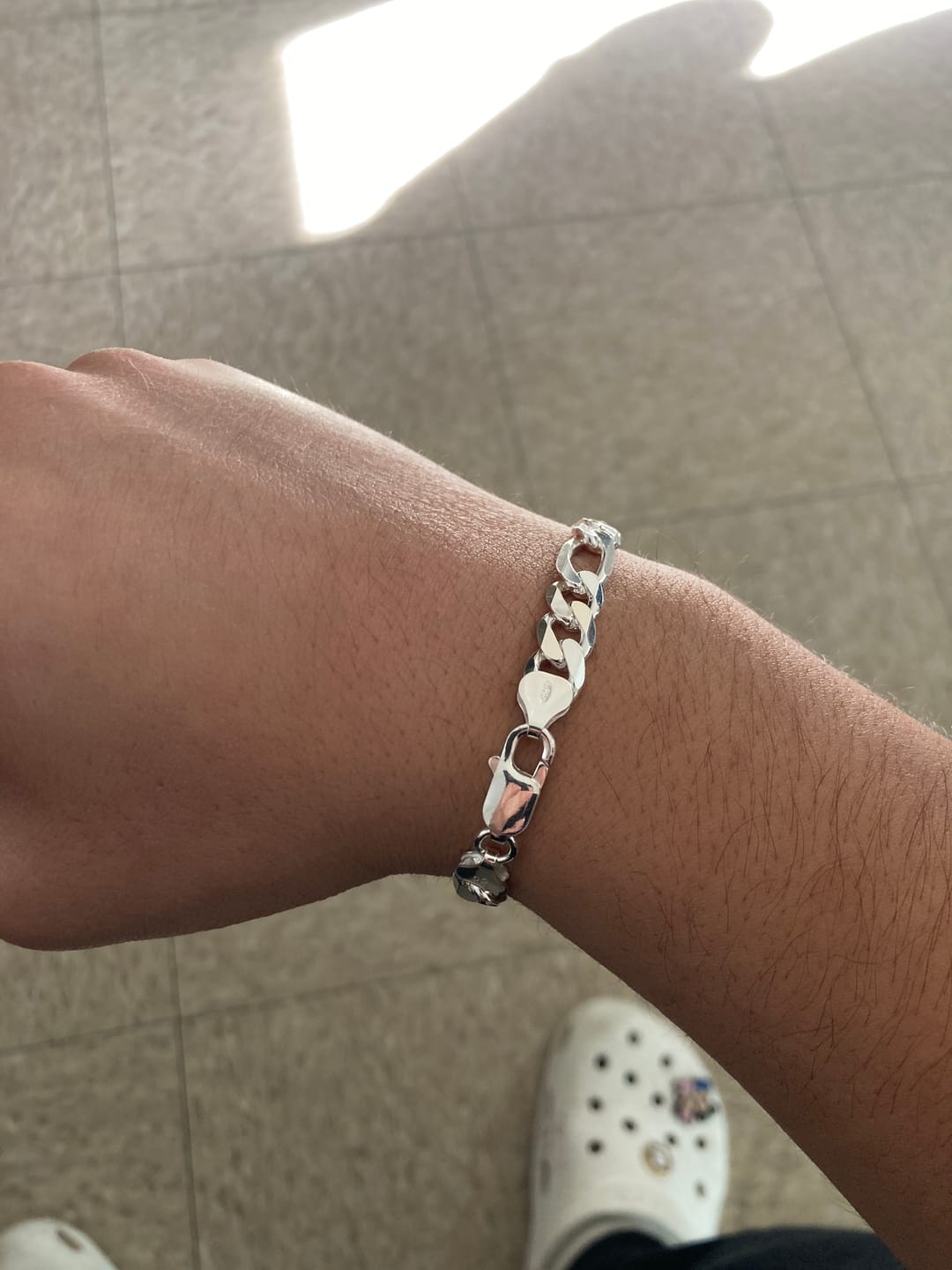 Customer photo review of SILVER FIGARO BRACELET