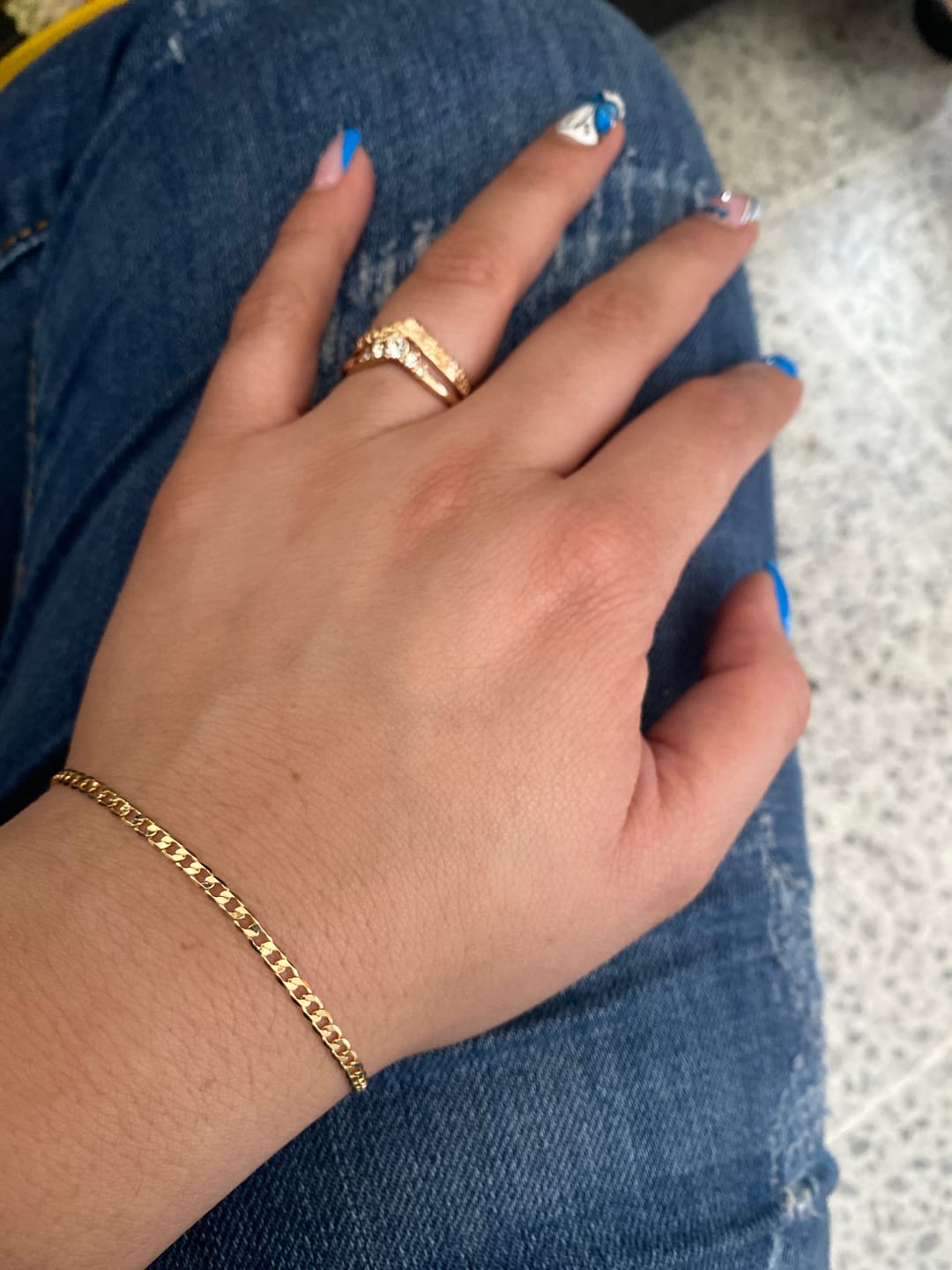 Customer photo review of Pulseras Eslabón Plano en Oro laminado 18k Para Pareja