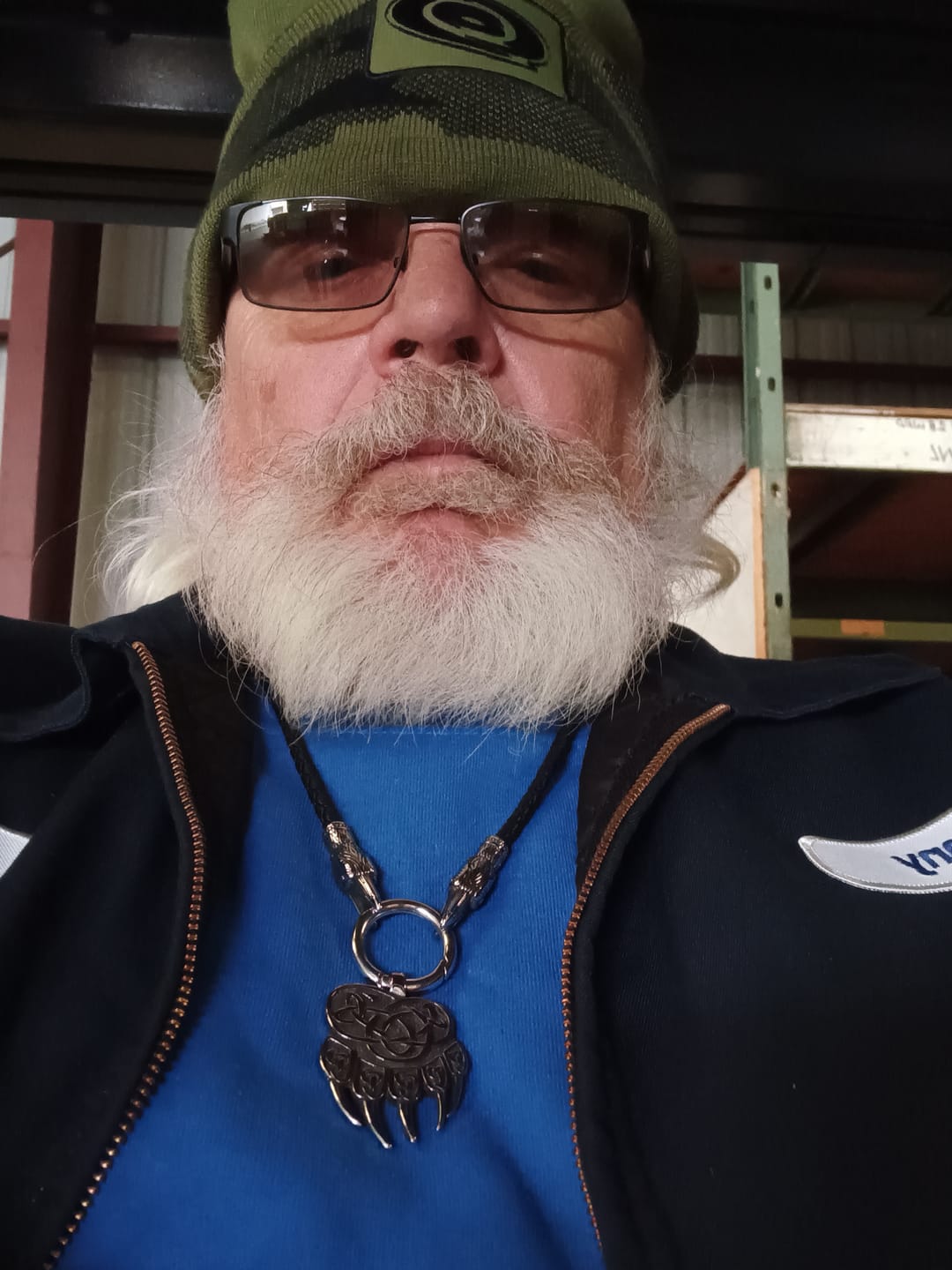 Customer photo review of Raven Heads & Bear Paw Necklace