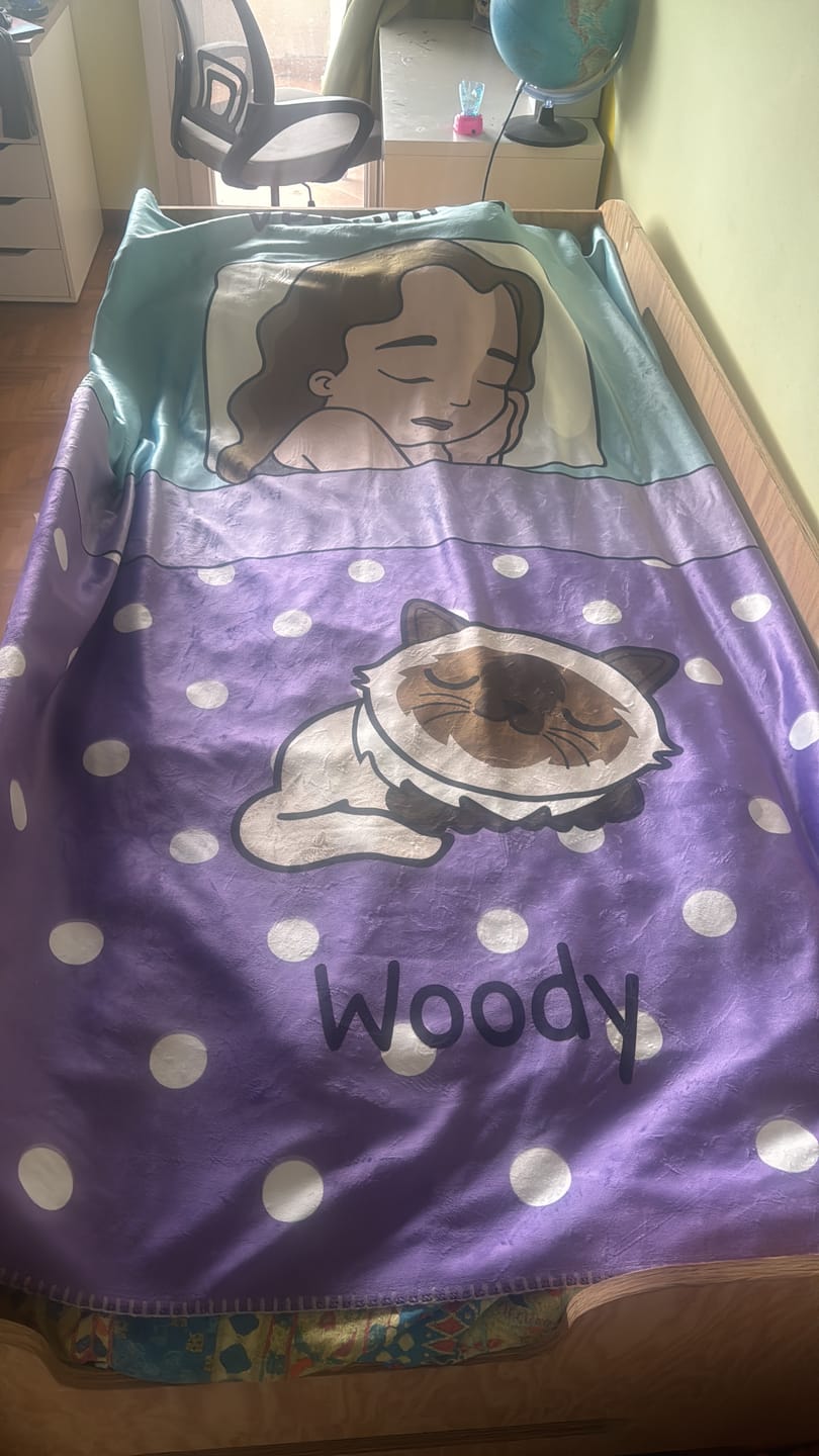 Customer photo review of Tempo di coccole con gli animali domestici (Singolo) - Plaid personalizzato
