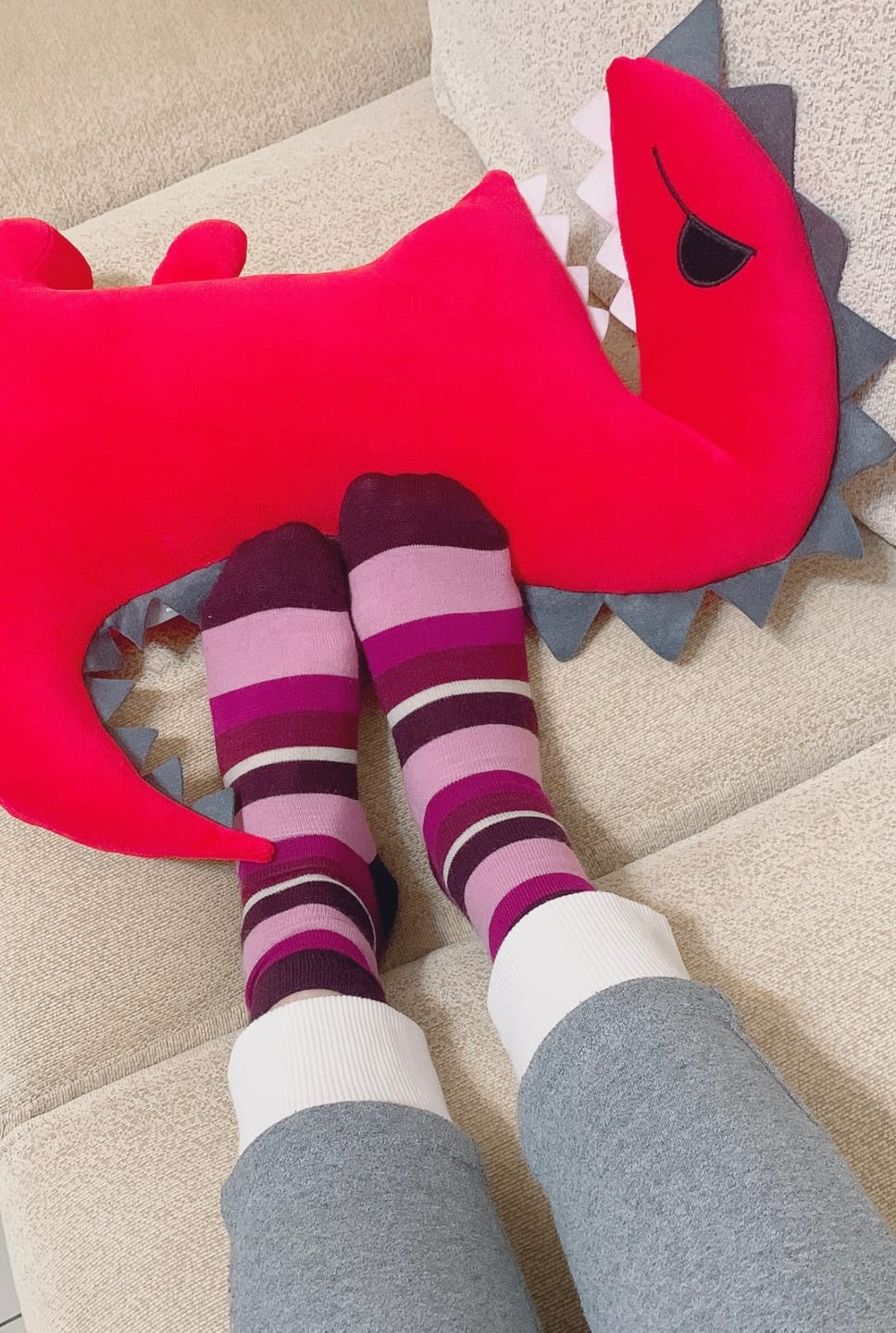 Customer photo review of Winterreindeer merino wool striped pattern 美麗諾羊毛襪