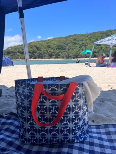 Customer photo review of Shopper Tote Bag - Coastal Anchor
