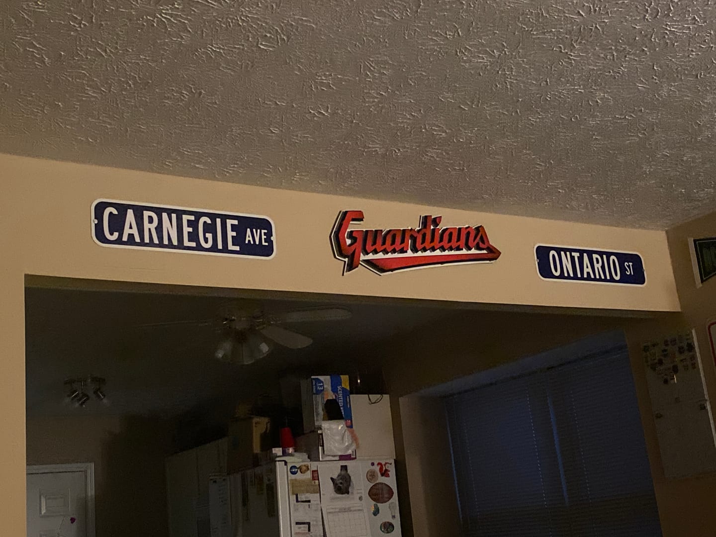 Customer photo review of Cleveland Guardians Script "GUARDIANS"  3D Vintage Metal Wall Art