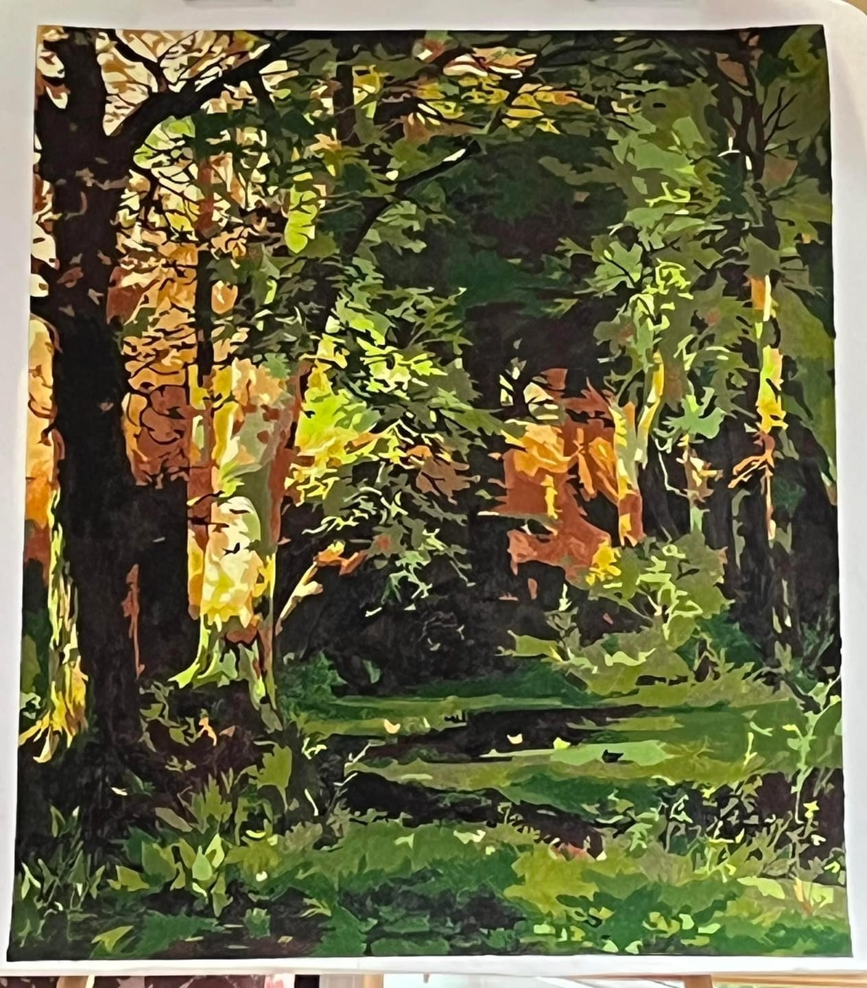 Customer photo review of Forest Scene - Paint by Numbers