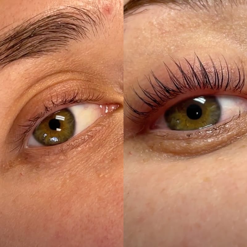Customer photo review of LASH & BROW LIFT KIT