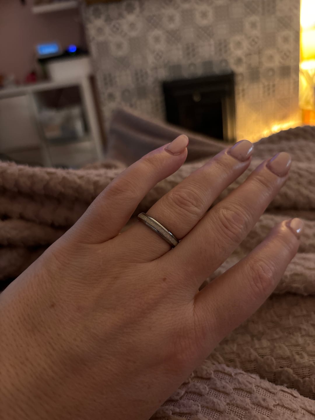 Customer photo review of The Original White Opal 4mm Wonder Ring
