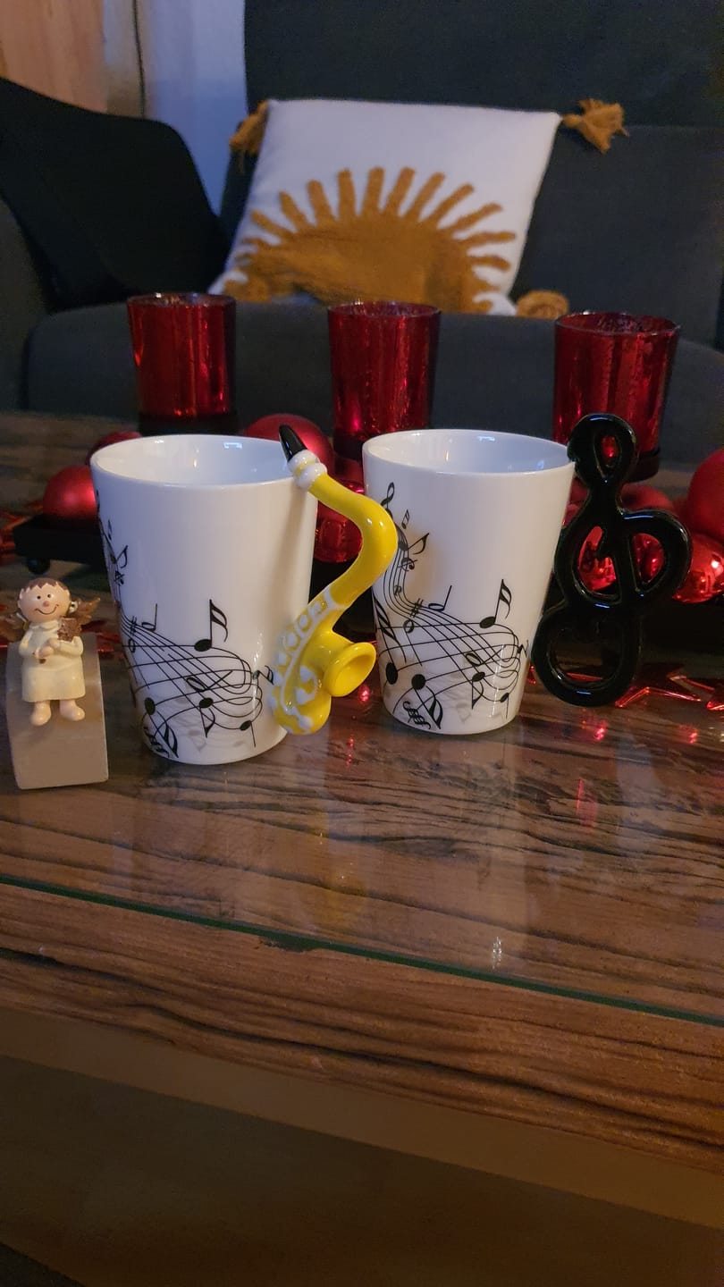 Customer photo review of Originelle Tasse – Violinschlüssel
