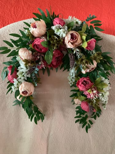 Customer photo review of Bulk 16 Colors 18" Luxury Peony Bush Vintage Artificial Peony Floral Arrangements Wholesale
