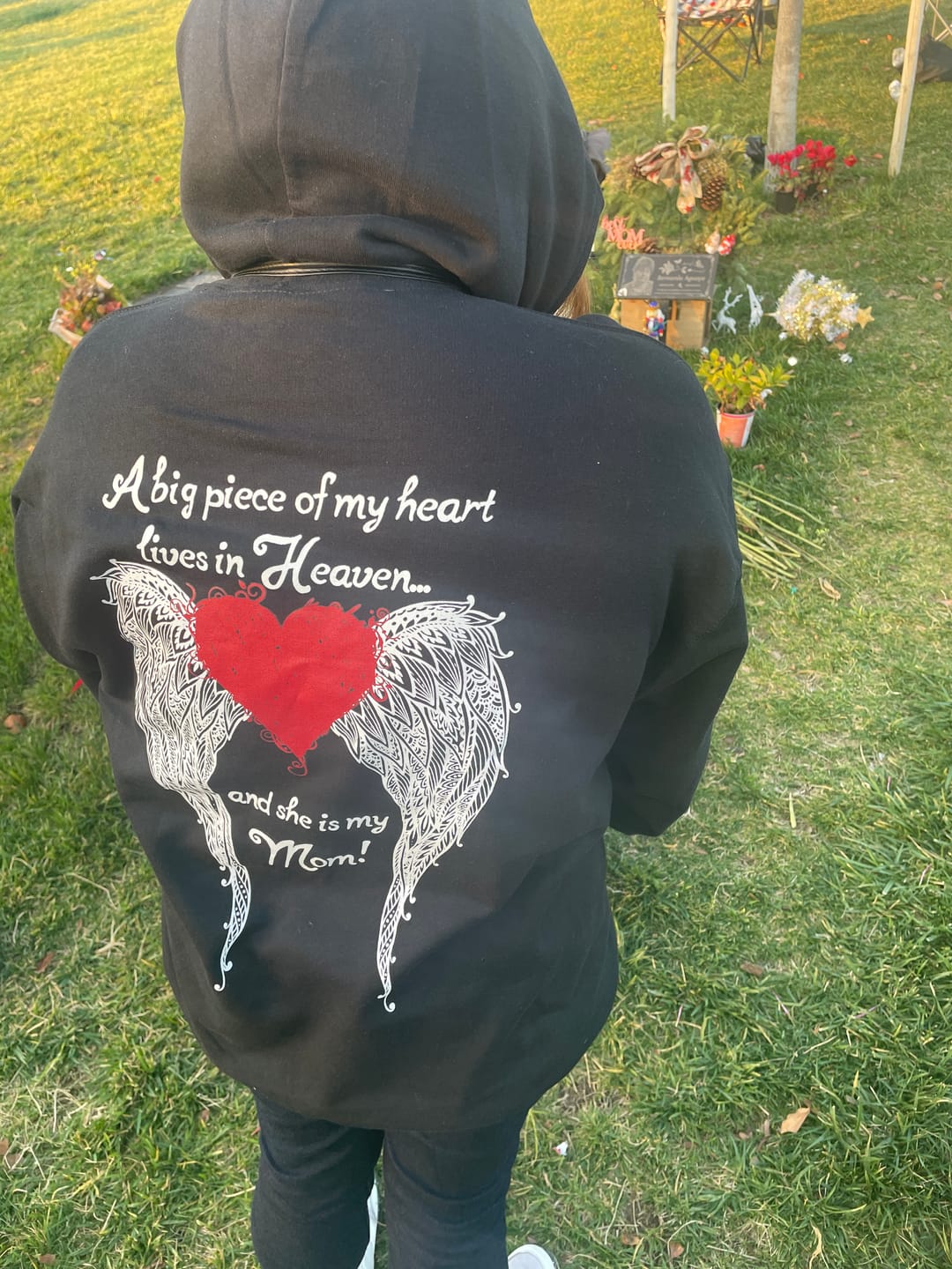 Customer photo review of Mom - A Big Piece of my Heart Hoodie