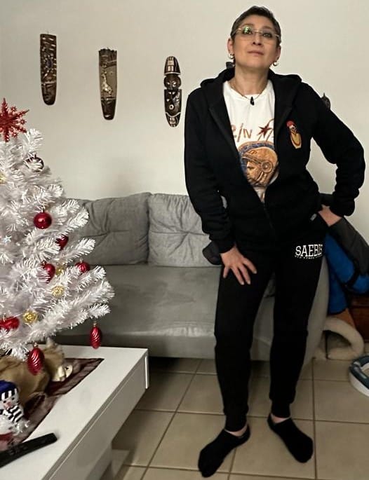 Customer photo review of Matryoshka Damen Oversized Zip Hoodie mit Reißverschluss schwarz by SAEBIS®