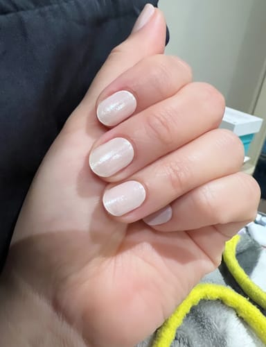 Customer photo review of Glazed Holo Super Jellies DIY Semi Cured Gel Nail Wraps