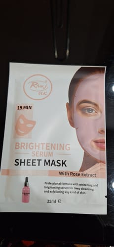 Customer photo review of Brightening Serum Sheet Mask
