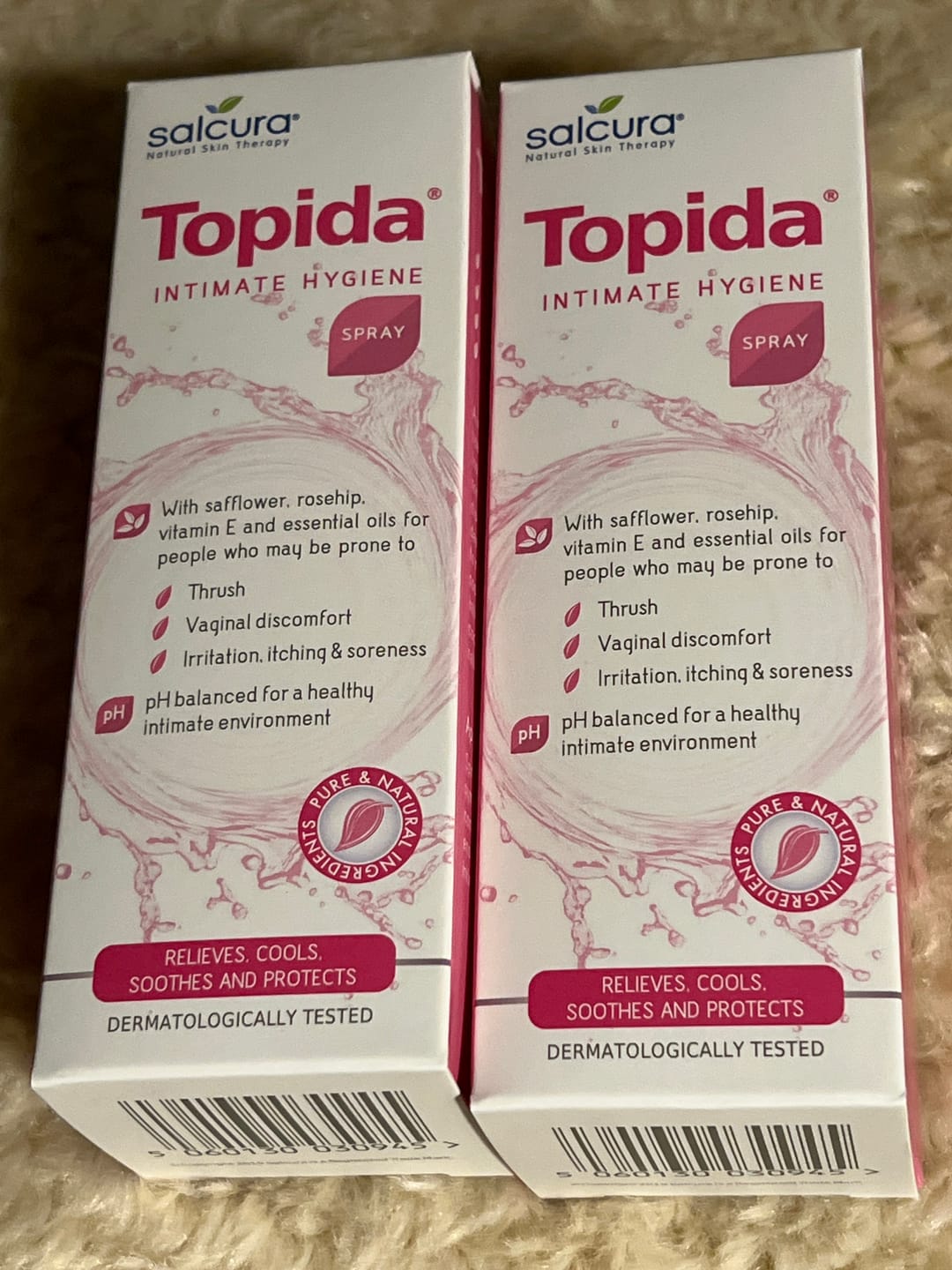 Customer photo review of Topida Intimate Hygiene Spray Twin Pack