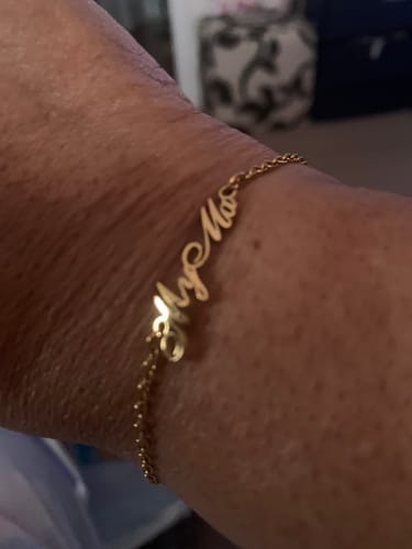 Customer photo review of Personalized Name Anklet/ Bracelet