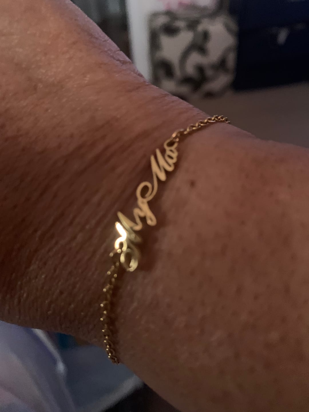 Customer photo review of Personalized Name Anklet/ Bracelet