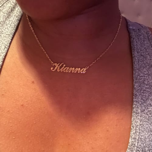 Customer photo review of Personalized Name Necklace