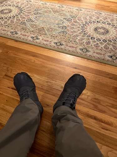 Customer photo review of Vindra Flex - Non-slip & Universal Winter Barefoot Shoe (Water-resistant)