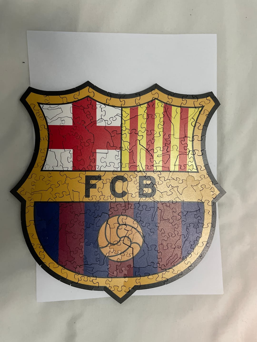 Customer photo review of Logo FC Barcelona® - Puzzle Officiel en Bois