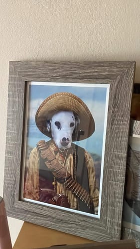 Customer photo review of The Outlaw - Custom Vintage Pet Portrait