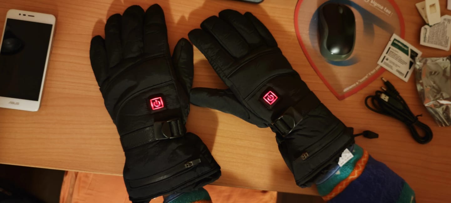 Customer photo review of Heated Riding Gloves