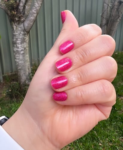 Customer photo review of HOLO HOLO (Magenta) DIY Super Jellies DIY Semi Cured Gel Nail Wraps